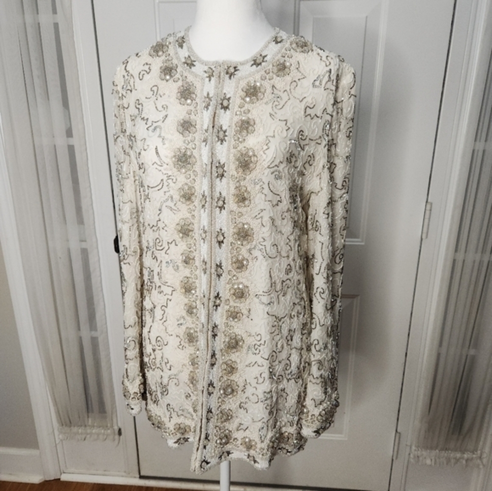 Pristine Nippon Night Beaded and Sequined Jacket Size Medium